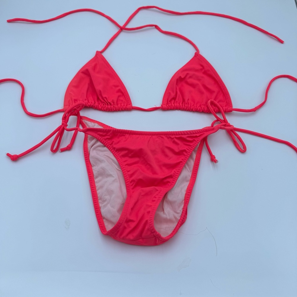 Vibrant coral/pink Bikini Set